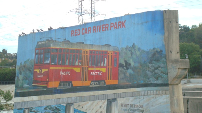 A mural marking a tiny, but cool, park in the Glendale Narrows