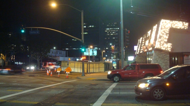 MTA construction site at Wilshire and Fairfax