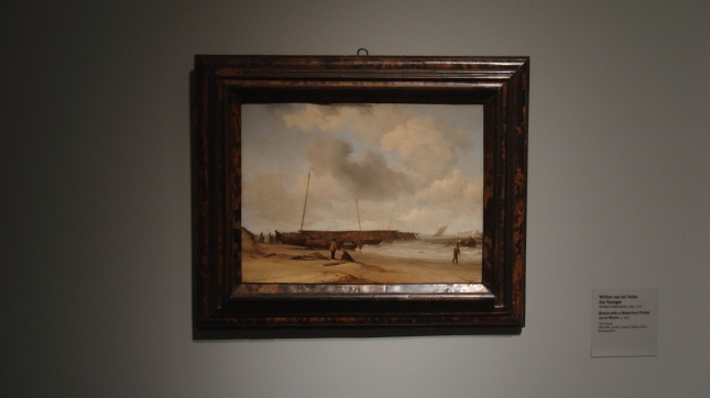 Beach with a Weyschuit Pulled up on Shore by Willem van de Velde, the Younger