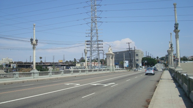 A view of the bridge heading toward East LA.