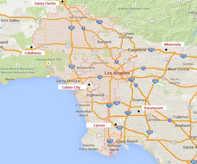 Map LA City w Locations