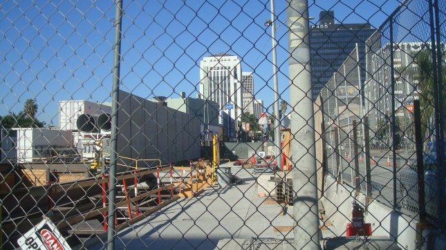 Another shot of construction at Wilshire and La Brea.