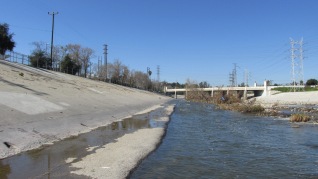 A view of the river looking toward the Fletcher Bridge.